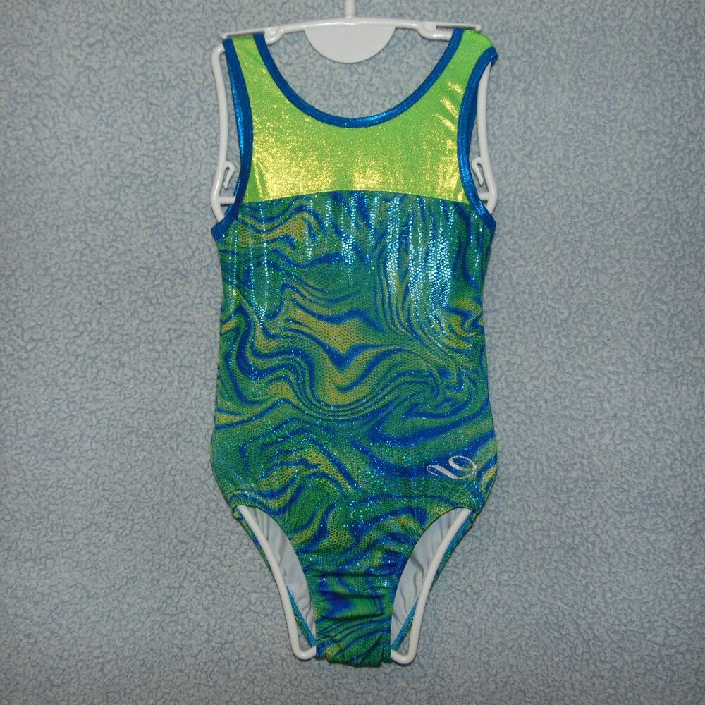 Dreamlight Green Blue Sparkly Leotard 12-14